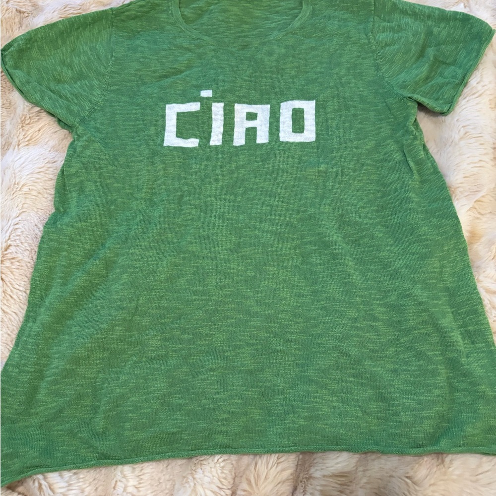 Green 'Ciao' Short Sleeve Tee